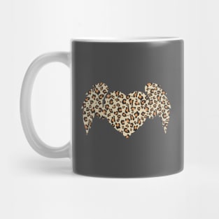 Leopard Print Winged Heart Mug